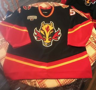 Tommy Albelin Game Issued Worn Calgary Flames Horsehead Jersey Game One Japan
