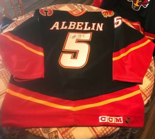 Tommy Albelin Game Issued Worn Calgary Flames Horsehead Jersey Game One Japan 2