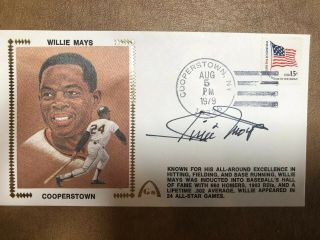 1979 Willie Mays Autograph Signed Hall Of Fame Induction Gateway First Day Cover