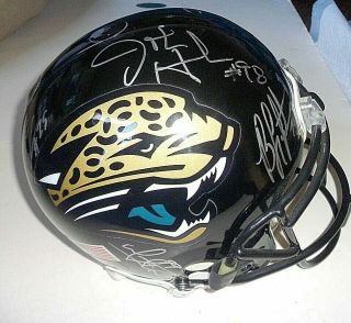 2007 Jacksonville Jaguars Team Signed Full Size Game Issued Helmet W/coa