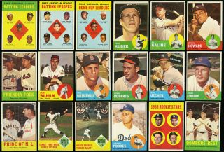 1963 Topps Mid - Grade COMPLETE SET Mantle Mays Clemente Stargell Rose PSA (PWCC) 2