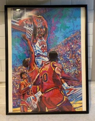 Hank Gathers The Final Shot Framed Painting 12x16