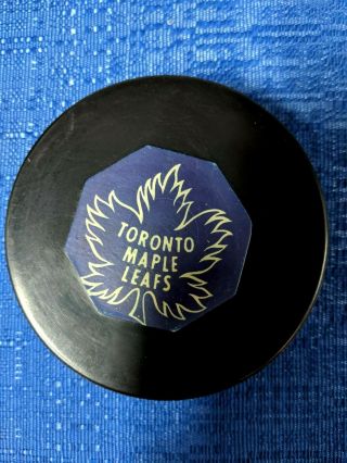 Ccm Art Ross Converse Toronto Maple Leafs Screened Reverse Game Puck 1969 - 73