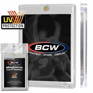 16 Bcw 100pt One Touch Magnetic Card Holders 1 Box