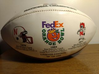 Nebraska Cornhusker Orange Bowl Limited Edition Football