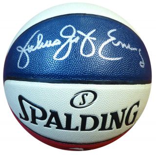 Julius " Dr.  J " Erving Autographed Signed Spalding Aba Basketball Psa/dna 107479