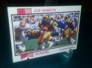 Los Angeles Rams Joe Namath 1973 Ia Custom Art Card Aceo Blank Back
