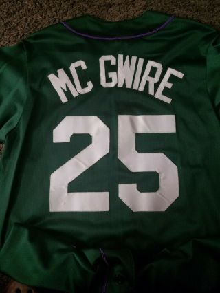 MARK McGWIRE 1998 MLB All - Star Game Colorado Rockies Jersey Green Majestic M 6