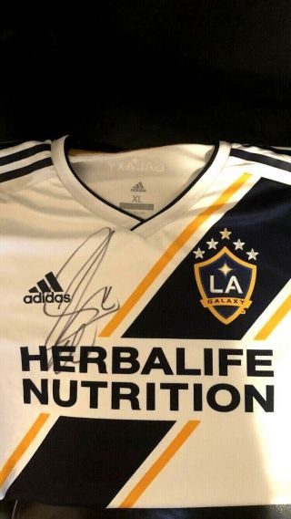 Zlatan Ibrahimovic Los Angeles Galaxy Signed Xl White Galaxy Jersey Coa/proof