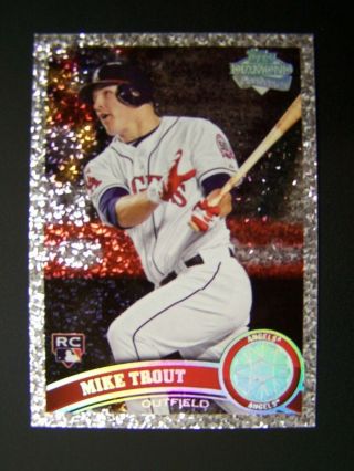 2011 Topps Update Diamond Anniversary Us175 Mike Trout Angels Rc Rookie