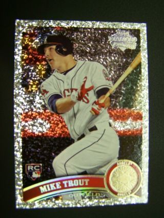 2011 Topps Update Diamond Anniversary US175 Mike Trout Angels RC Rookie 4