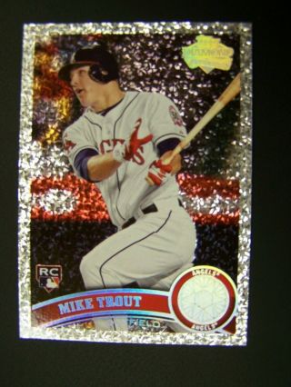 2011 Topps Update Diamond Anniversary US175 Mike Trout Angels RC Rookie 5