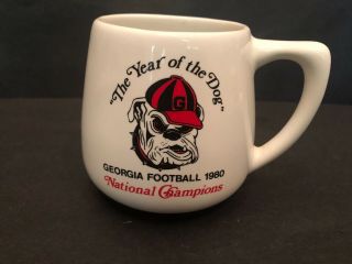 Georgia Bulldogs Ceramic Coffee 1980 National Champions