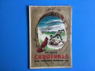 5/22/1949 York Giants At St.  Louis Cardinals Scorecard/program (unscored) Ex