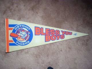 Detroit Tigers Bless You Boys / Go 4 It American League Baseball Pennant