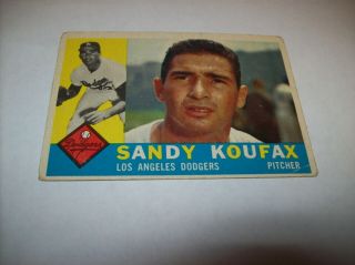 Sandy Koufax 1960 Topps Los Angeles Dodgers Hof With Tracking