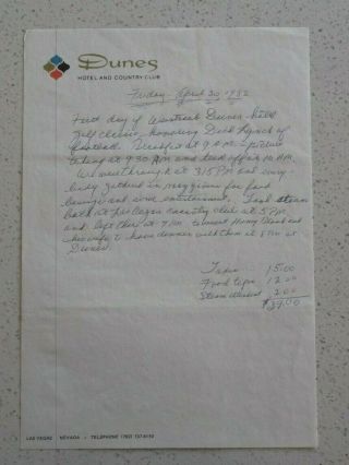 Joe Dimaggio Handwritten Diary Page (1981 - 1994) Steiner Sports Loa