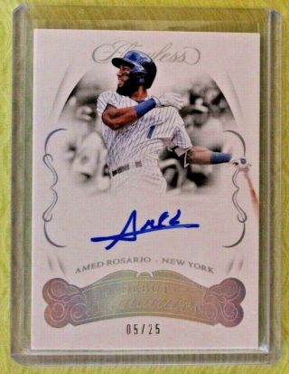 Amed Rosario 2018 Flawless Debut Signatures Rc Auto York Mets 