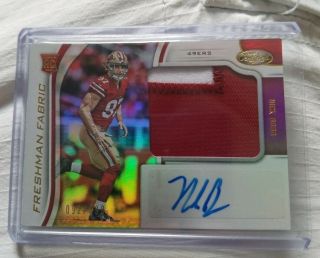 Nick Bosa 2019 Certified Freshman Fabric 2 Color Patch Auto Rc 92/299