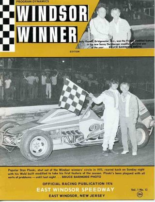 1976 East Windsor Speedway Program Vol.  1 No.  13 Windsor Winner