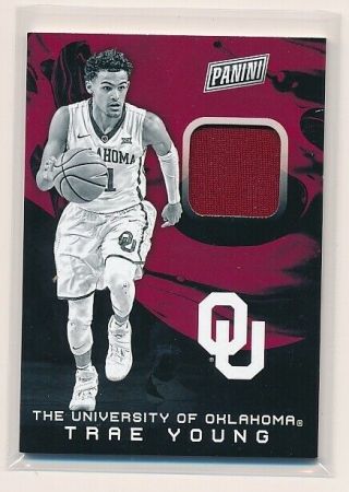 Trae Young 2019 Panini National Promo Rookie Rc Jersey Relic Hawks Oklahoma