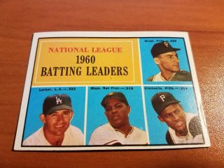 1961 Topps Willie Mays / Roberto Clemente 41 Batting Ldrs Rpjh99 Bv $40 Ex