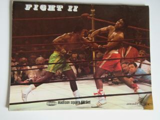 1974 Muhammad Ali V Joe Frazier Madison Square Garden Ii Official Boxing Program