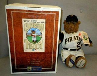 1962 Roberto Clemente Cooperstown Teddy Bear Box 30/2500 Pgh Pirates