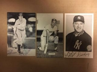 Dale Long 1960s Ny Yankees Signed Postcard Jsa Precertified