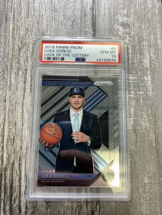 Psa 10 Luka Doncic 2018 Panini Prizm Luck Of The Lottery 3 Rookie Rc Pmjs