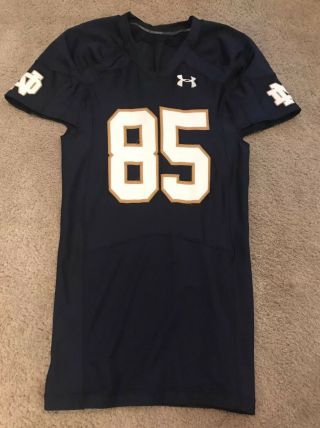 2014 Team Issued/game Worn Notre Dame Football Under Armour Home Jersey 85