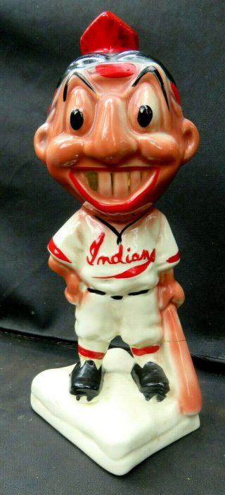 Cleveland Indians Stanford Pottery Sebring Oh Razor Discard Not Bank Chief Wahoo