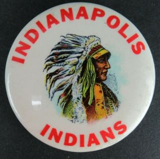 Vintage Indianapolis Indians Baseball Club Pinback Button Approx.  1 3/4 " Diam