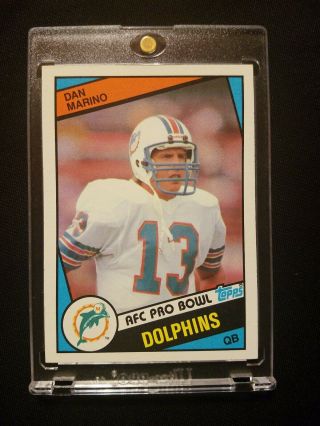 1984 Topps Dan Marino Rc Rookie 123 Miami Dolphins Nfl
