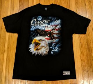 WWE Cesaro T - Shirt XL We the People International Superpower USA Eagle Flag 2