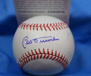 Leo Durocher Psa Dna Autograph National League Onl Hand Signed Baseball