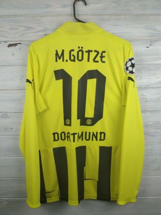 Gotze Borussia Dortmund Jersey Large 2012 2013 Cup Shirt Soccer Football Puma