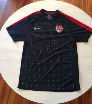Usa Soccer Jersey Women’s World Cup Gold Polka Dots Nike Dri - Fit Small Medium