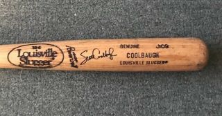 Vintage 80s/90s Game Used/cracked Baseball Bat Hand Signed Scott Coolbaugh W/coa