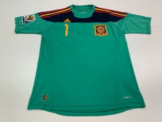 Spain Iker Casillas 2010 World Cup Adidas Soccer Jersey - Medium