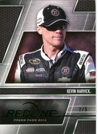 2014 Press Pass Redline National Exclusive Green 25 Kevin Harvick /5