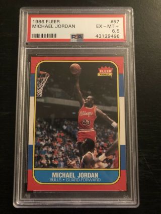 1986 Fleer Michael Jordan Chicago Bulls 57 Psa 6.  5 Very Sharp/possible Regrade?