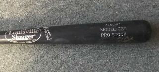 Marlins/angels Louisville Game Used/cracked Bat Hand Signed Scott Cousins W/coa