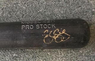 MARLINS/ANGELS LOUISVILLE GAME USED/CRACKED BAT HAND SIGNED SCOTT COUSINS W/COA 3