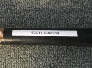 MARLINS/ANGELS LOUISVILLE GAME USED/CRACKED BAT HAND SIGNED SCOTT COUSINS W/COA 4