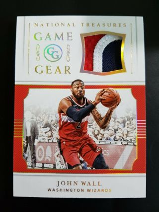 2018 - 19 National Treasures Game Gear Gold John Wall Patch 12/25 D2