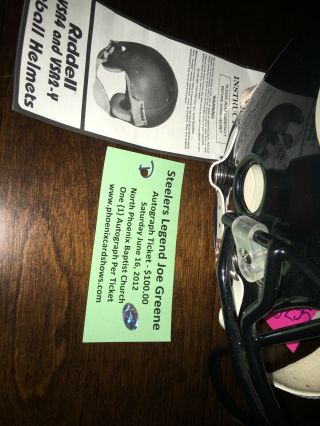 Joe Greene Auto/Signed Steelers Throwback Full Size Authentic Helmet HoF 87 2