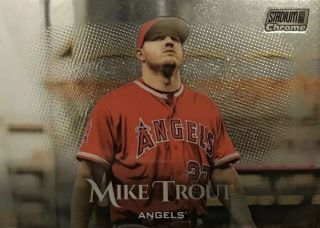 2019 Topps Stadium Club Chrome Refractor Mike Trout Scc - 4 - Angels