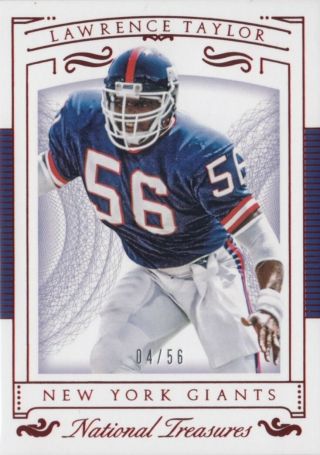 2015 Panini National Treasures Numbers Red Lawrence Taylor 04/56