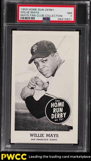 1959 Home Run Derby Willie Mays Psa 7 Nrmt (pwcc)